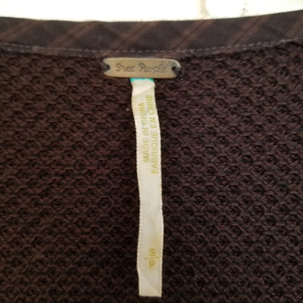 Free People Half Zipped Beaded Cropped Cardigan - Picture 6 of 6